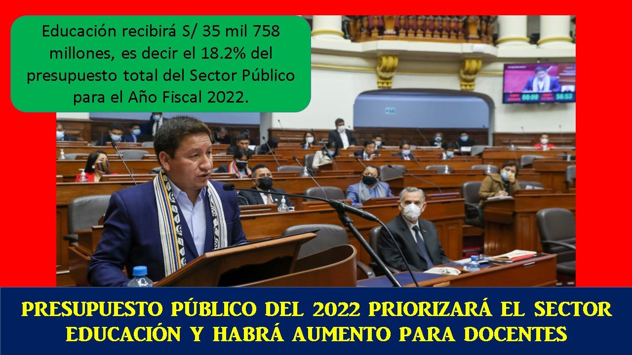 Educación presupuesto 2022