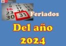 FERIADOS DEL AÑO 2024